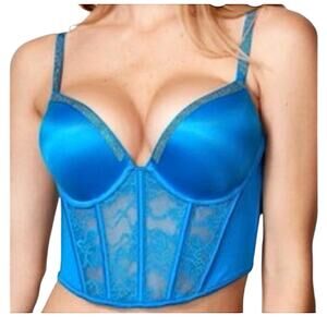 Victoria's Secret Bombshell 32C shine strap push up corset top BC 3226
